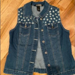 Jean Vest Size Medium “Stars”
